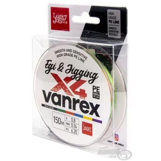 Lucky John Vanrex Egi & Jigging X4 Multicolor Braided - 0,12 mm