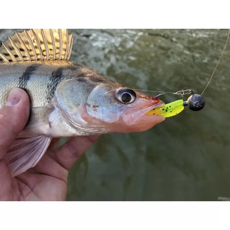 NEVIS Impulse Shad 7,5 cm - Neonzöld csillámos / 2