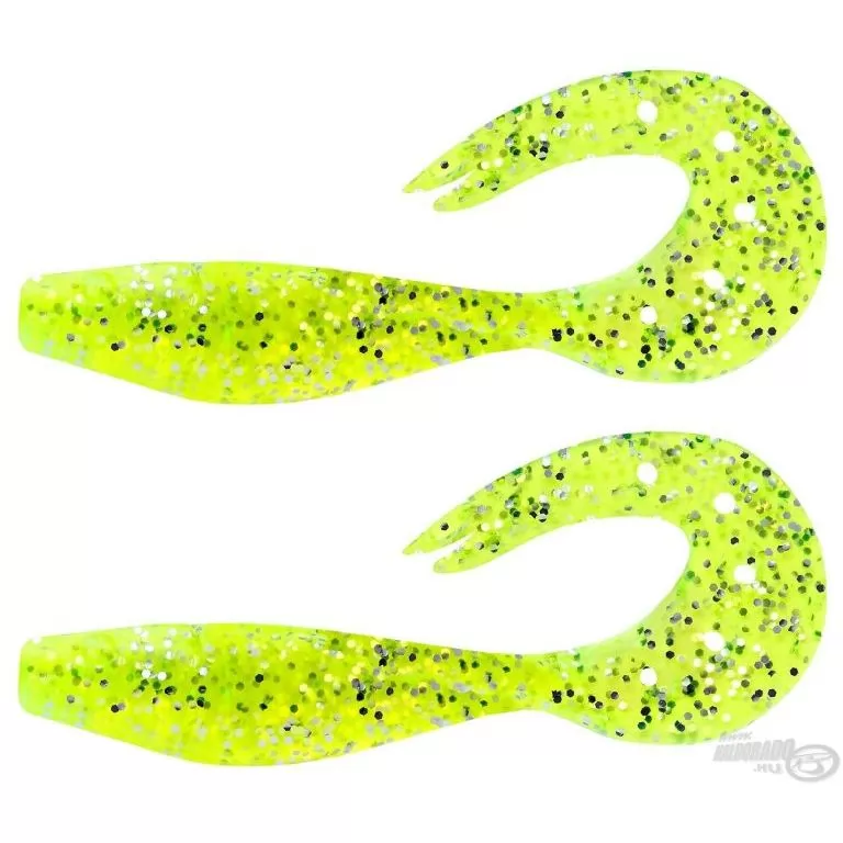 NEVIS Twister Shad 14 cm - Zöld Flitter / 1