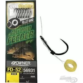 OWNER FD-52 Method Feeder előkötött monofil előke pellet karikával - 16 / 0,18 mm
