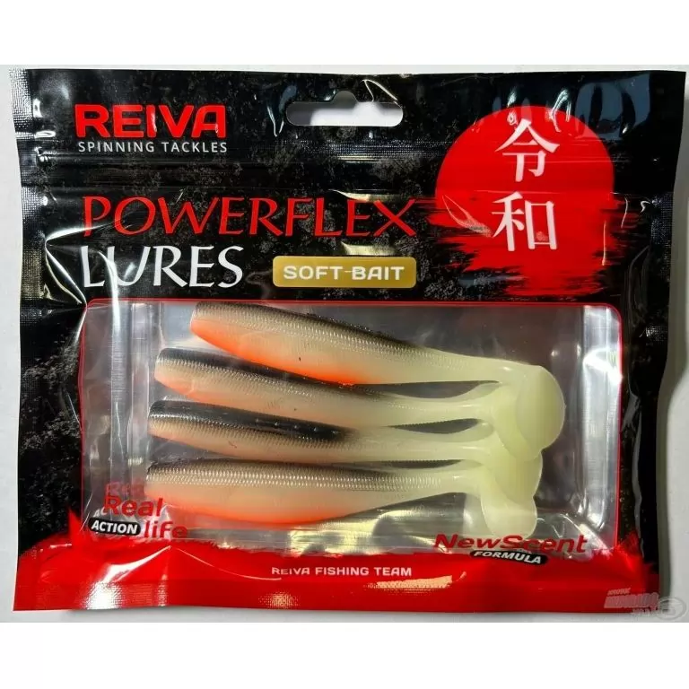 REIVA Flat Minnow Shad 10 cm - Fekete-Fehér-Narancs / 2