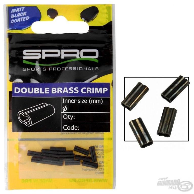 SPRO Matte Black W-Brass Crimp 0,7 mm - Krimp utántöltő