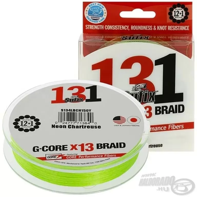 SUFIX 131 G-Core X13 Neon Chartreuse 150 m - 0,128 mm / 1