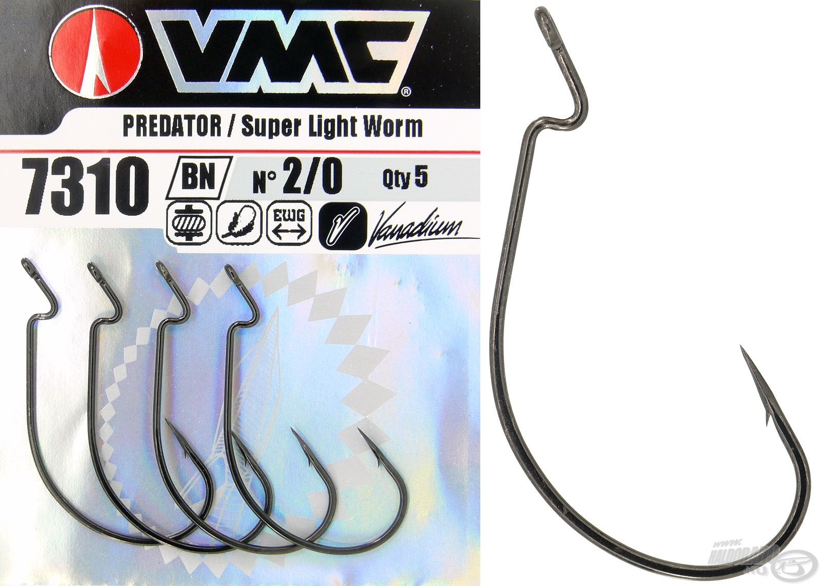 VMC 7310 BN Super Light Worm - 1 - Haldorádó horgász áruház